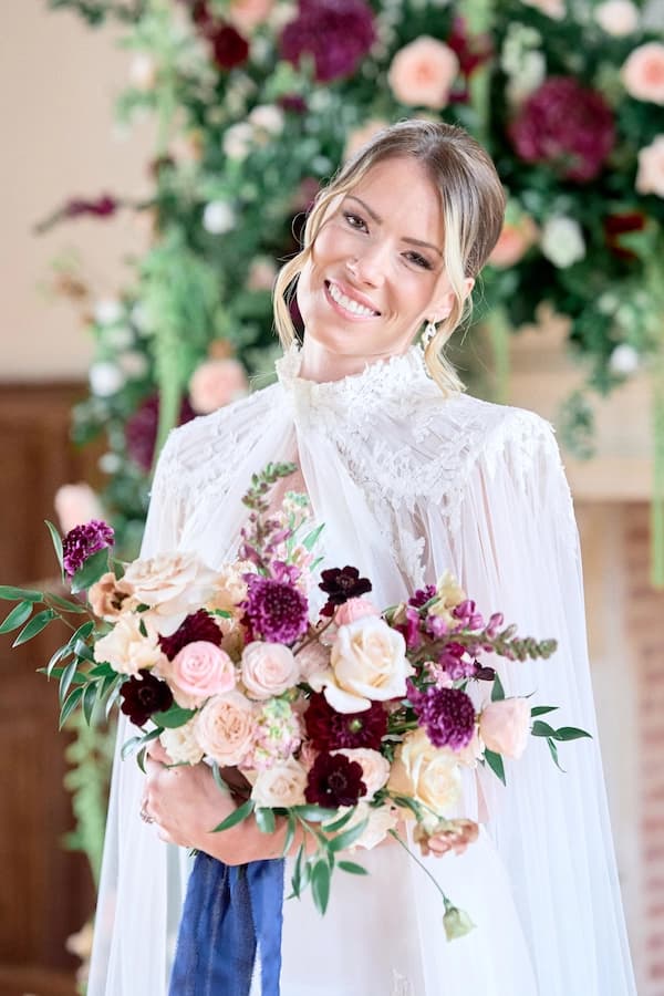 Bouquet mariage baroque en Normandie